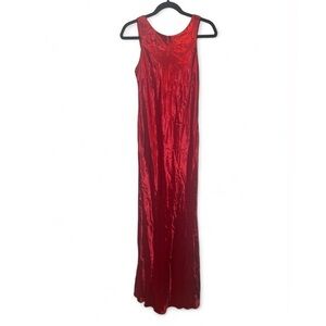 Vintage Y2K Chelsea Nites Women 10 Satin Red Rear Cowl Lined‎ Formal Dress Gown